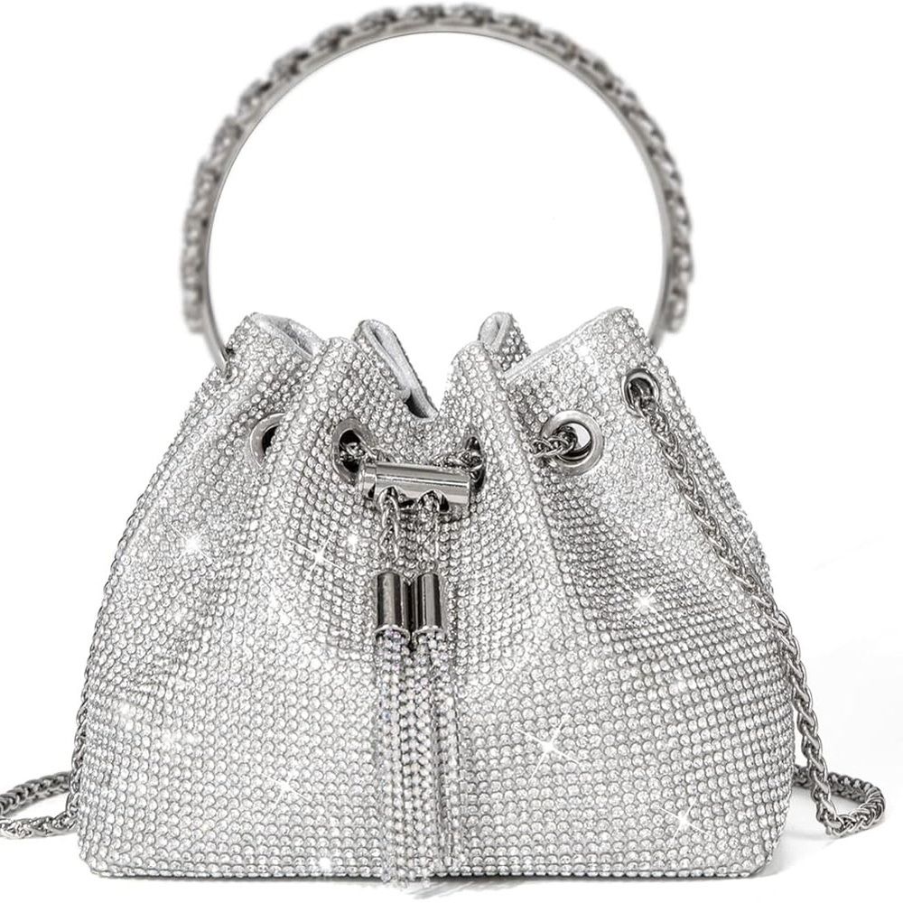 NEW Sparkling Bling Swarovski Crystal Rhinestone Bag Clutch Purse +FREE … - Picture 5 of 13